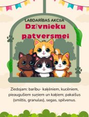 Labdarības akcija dzīvnieku patversmei