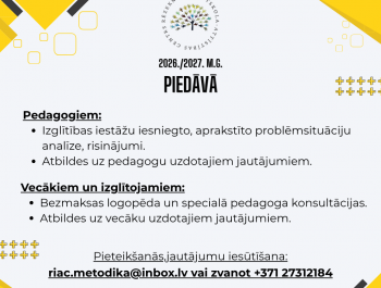 Rēzeknes pamatskola – attīstības centrs sniegt konsultācijas